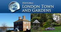 Historic London Town & Gardens logo. 13 Best Baltimore Wedding Venues.